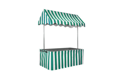 Buffetstand grün/weiß