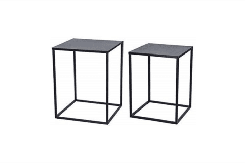 Loungetisch CUBO 2er-Set schwarz