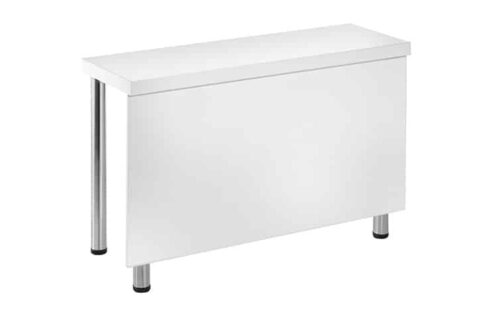 Konferenztisch 1,20x0,40m weiß m. Blende