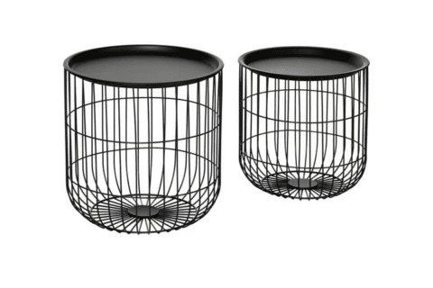 Loungetisch "BIRDY" 2er-Set, schwarz